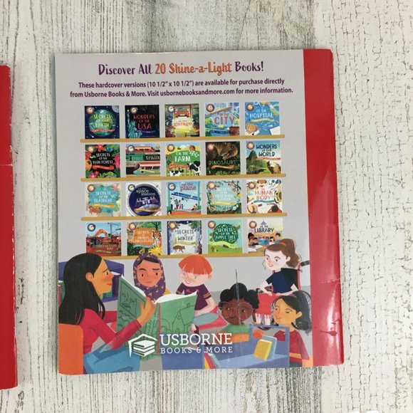 Lot 4 Chick-fil-a Usborne Books Kids Shine-a-Light City Train Science with Air - Picture 7 of 10